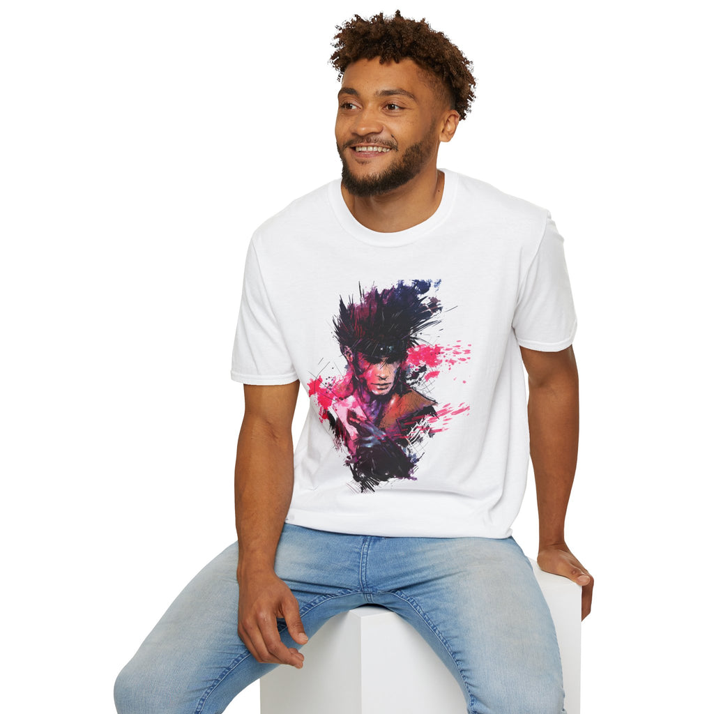 Rock Portrait T‑Shirt — Abstract Watercolor Musician Art Tee