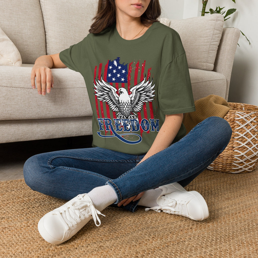 Freedom Eagle T‑Shirt – Patriotic American Flag Graphic Tee