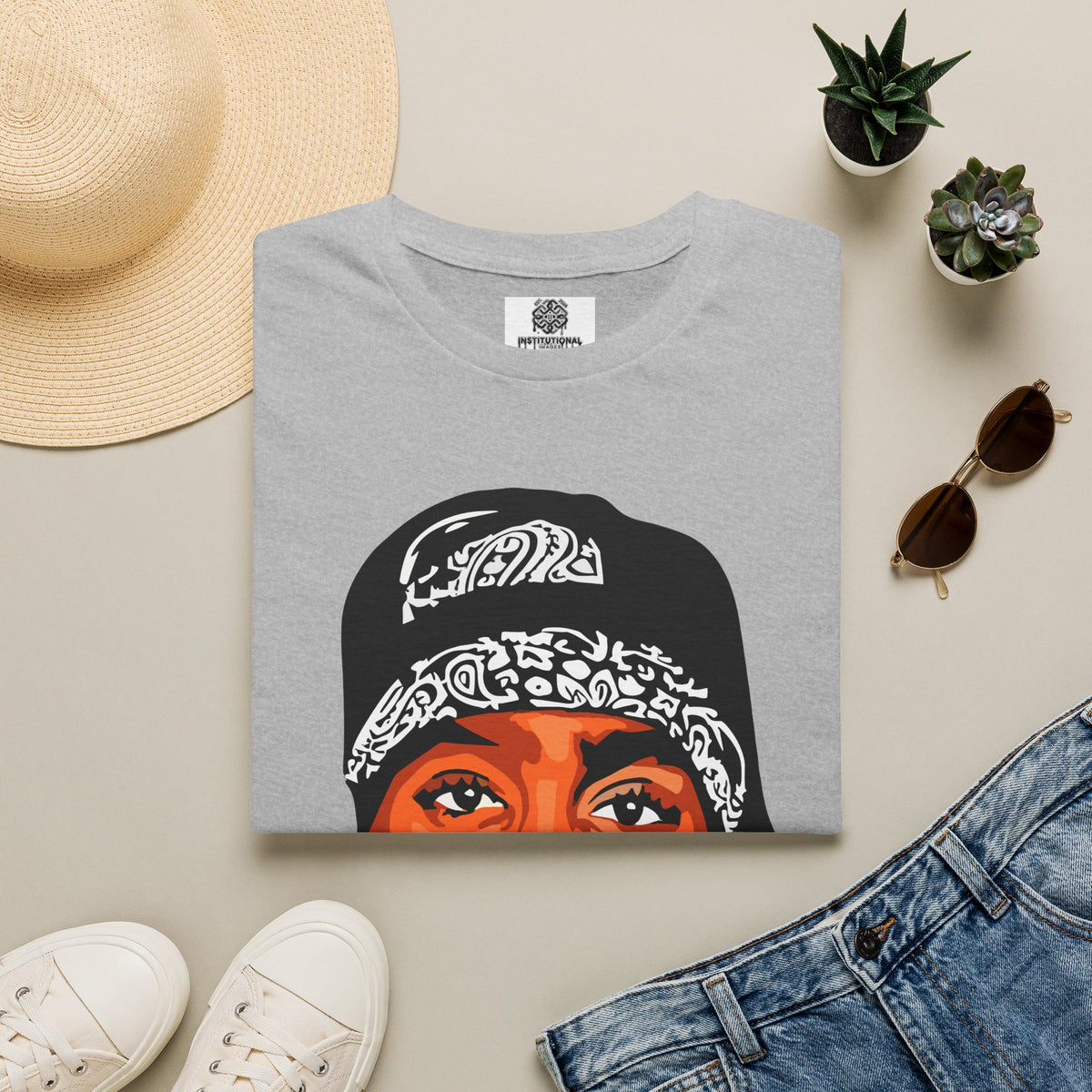 T-Shirt — Iconic  Portrait Tee with Bandana