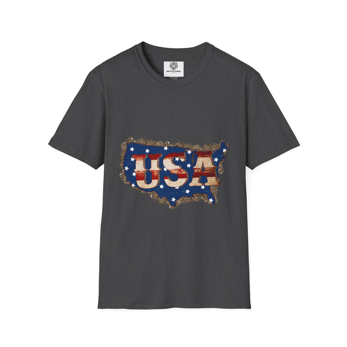USA Map T-Shirt — Distressed American Flag Graphic Tee