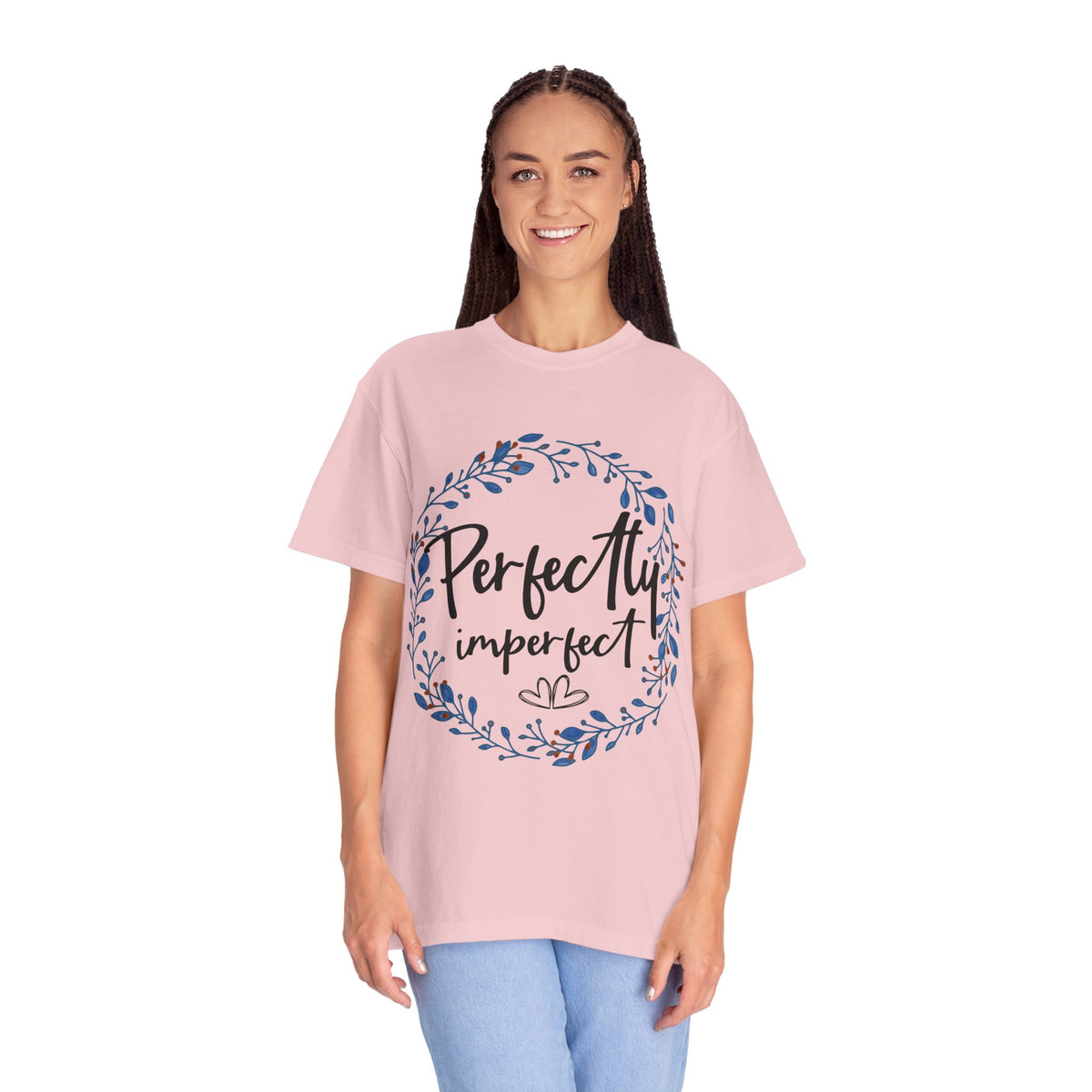 Perfectly Imperfect Floral T-Shirt — "Perfectly Imperfect" Inspirational Tee