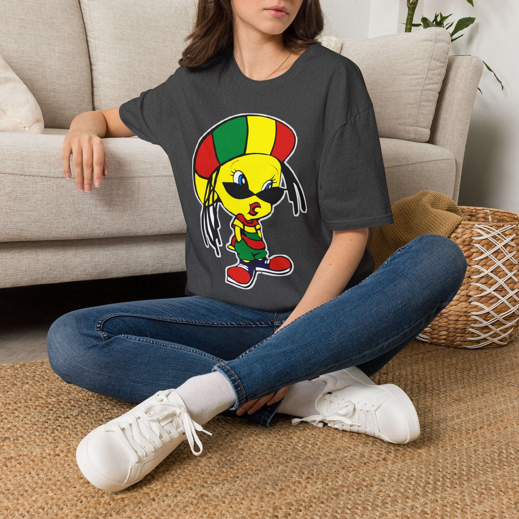 Rasta Tweety T-Shirt — Reggae Cartoon Graphic Tee