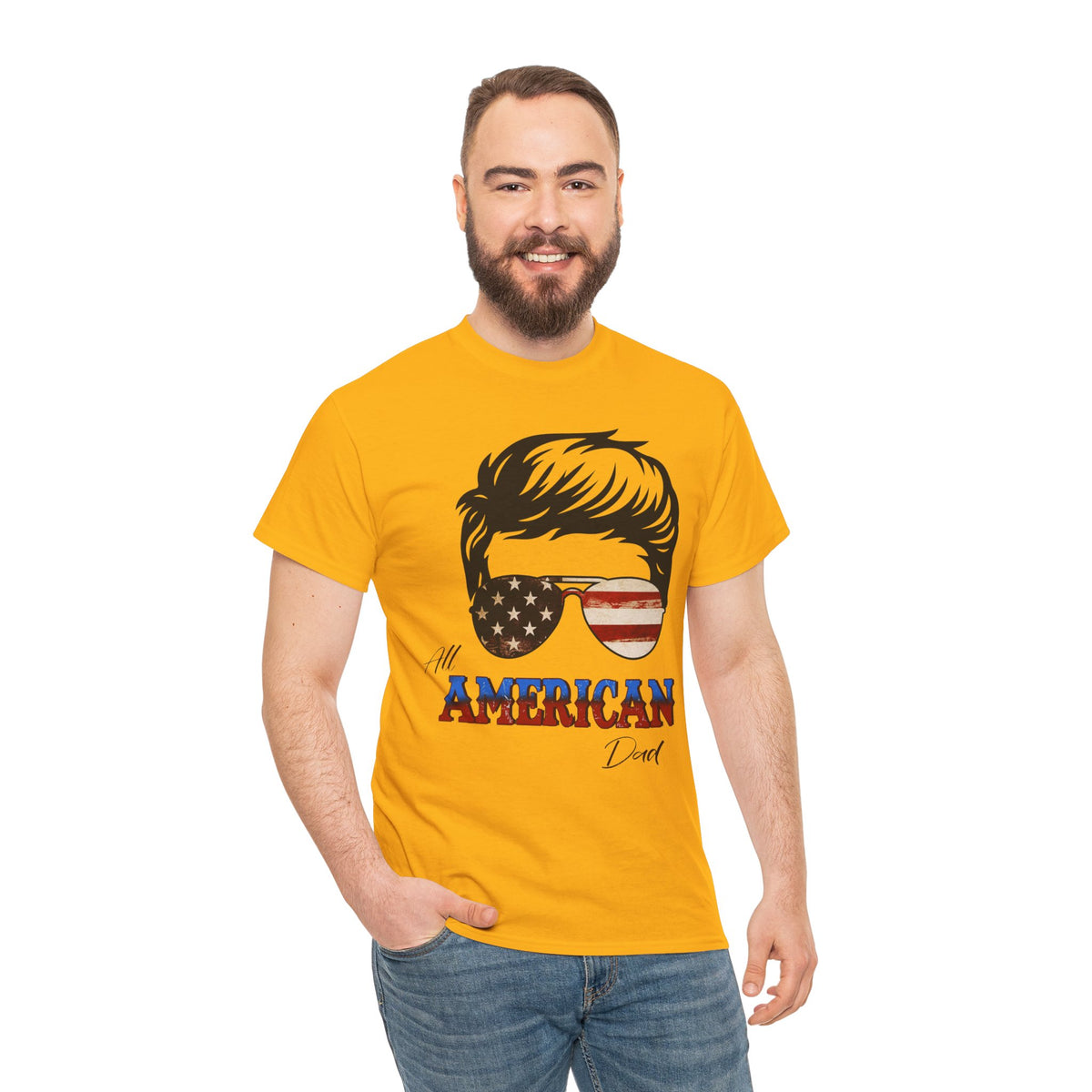 American Sunglasses Graphic Tee — "All American" Patriotic USA T-Shirt