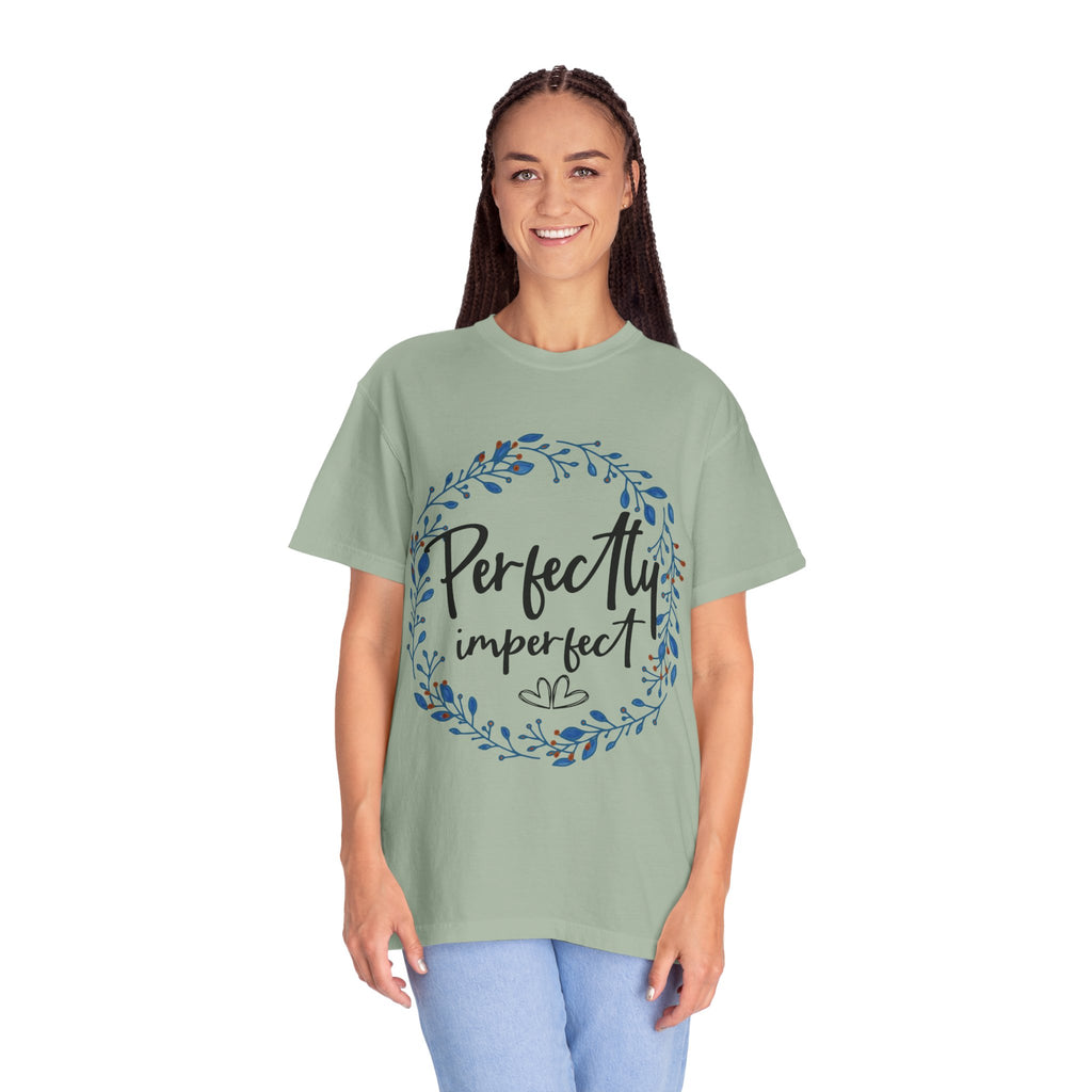 Perfectly Imperfect Floral T-Shirt — "Perfectly Imperfect" Inspirational Tee