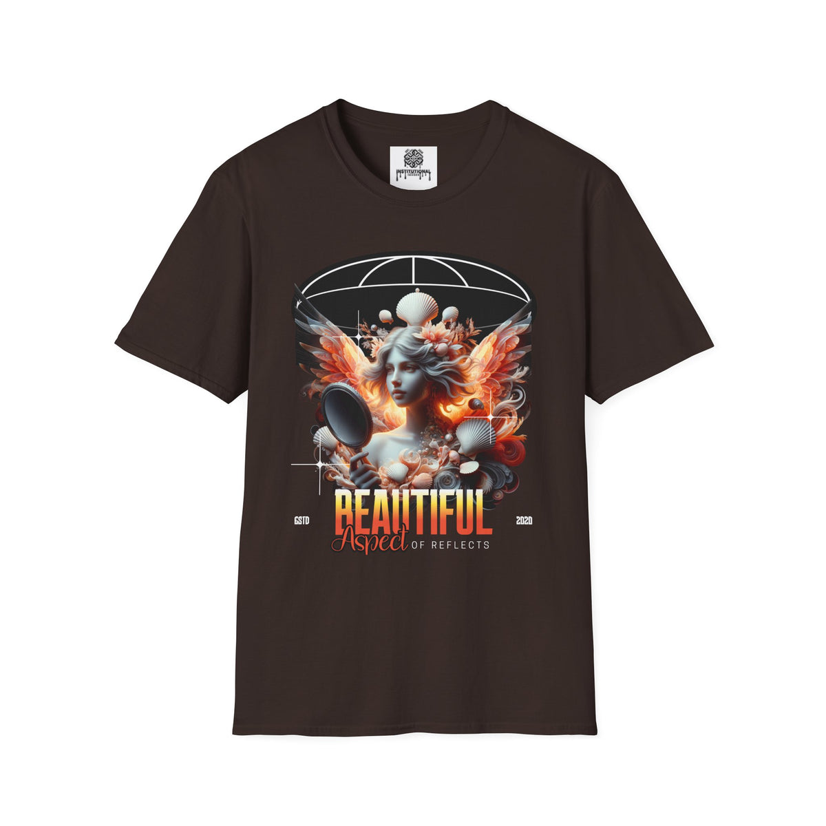 Artistic Phoenix Portrait T-Shirt — 'Beautiful' Retro Surreal Graphic Tee