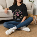 Raised on Country Cowboy Hat T-Shirt — Neon Music & Heart Graphic