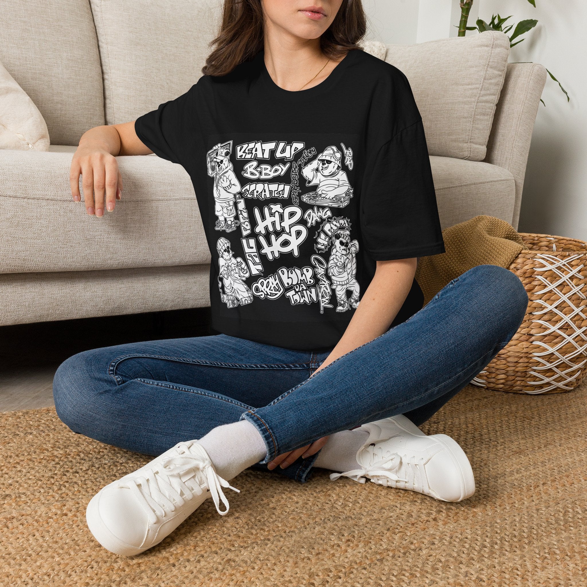 Hip Hop Graffiti Tee — "Beat Up B-Boy" Streetwear T-Shirt