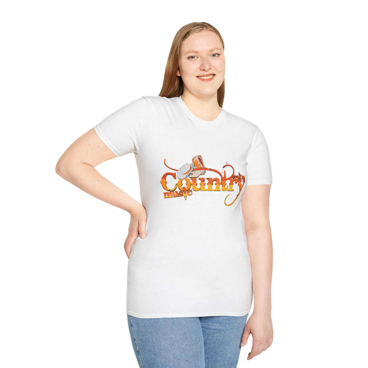 Country Music T‑Shirt — Vintage Cowboy Hat & Guitar Graphic