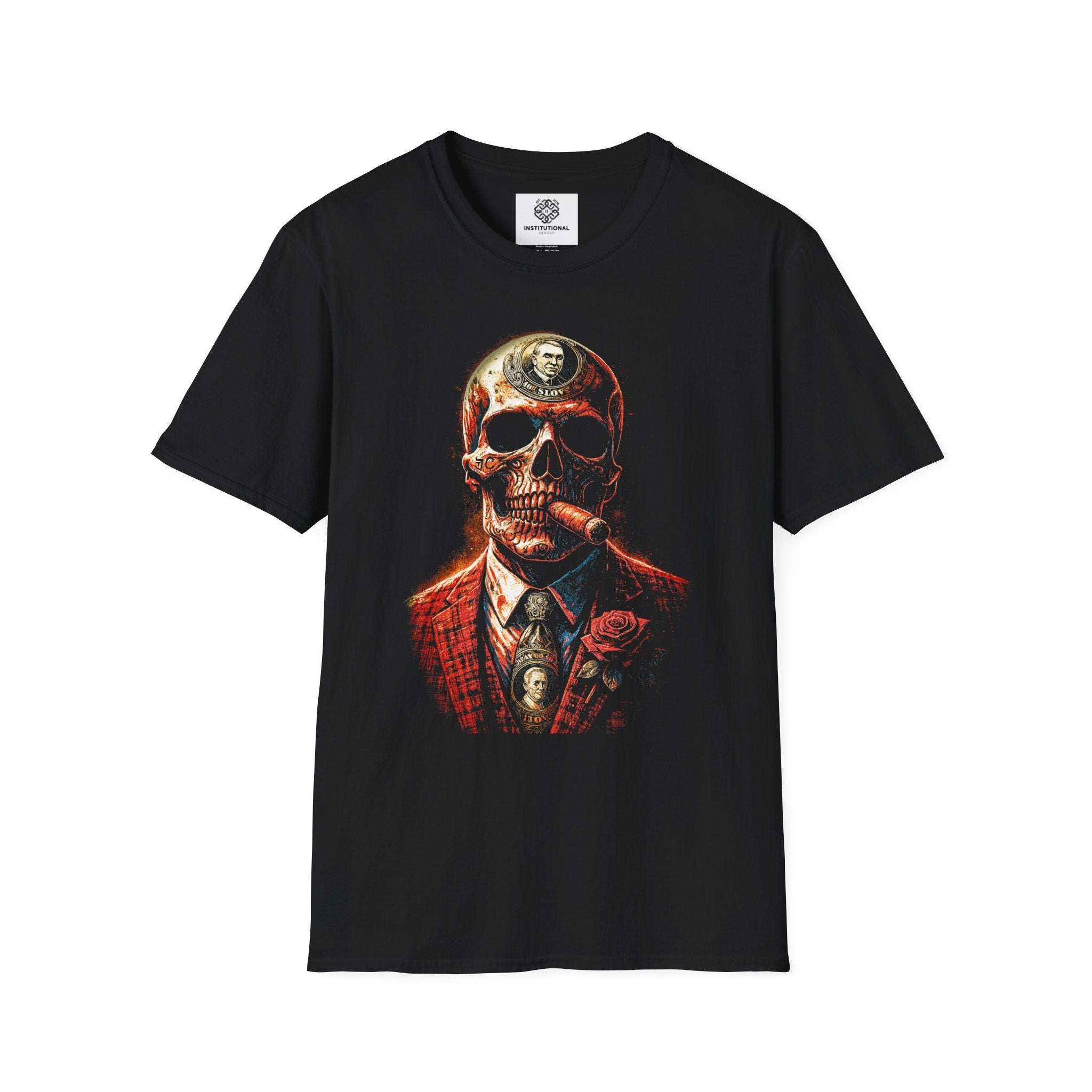 Skull Cigar Gentleman T‑Shirt — Vintage Dapper Skull Graphic Tee