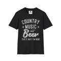 Country Music and Beer T-Shirt — Vintage Rustic Fan Tee