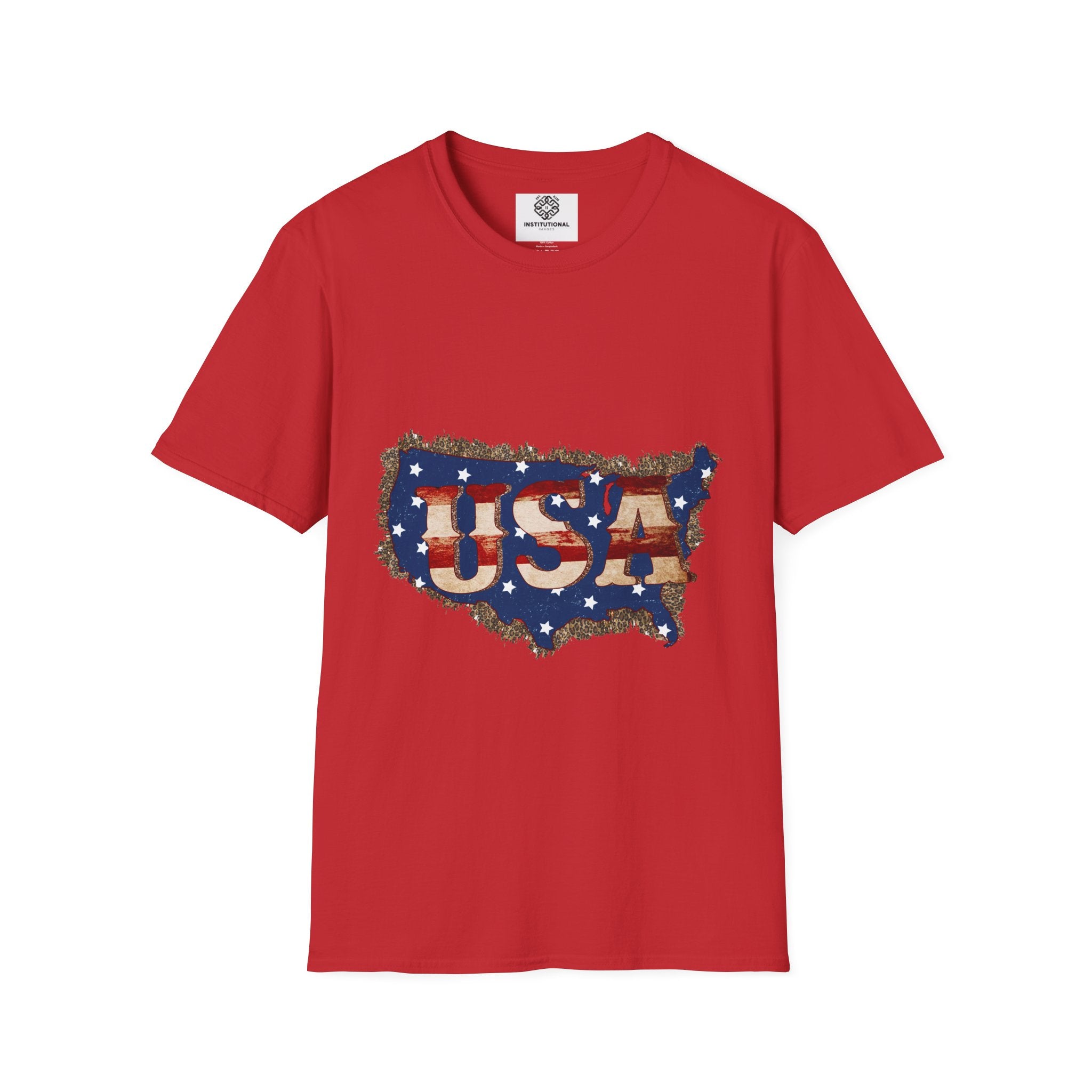 USA Map T-Shirt — Distressed American Flag Graphic Tee