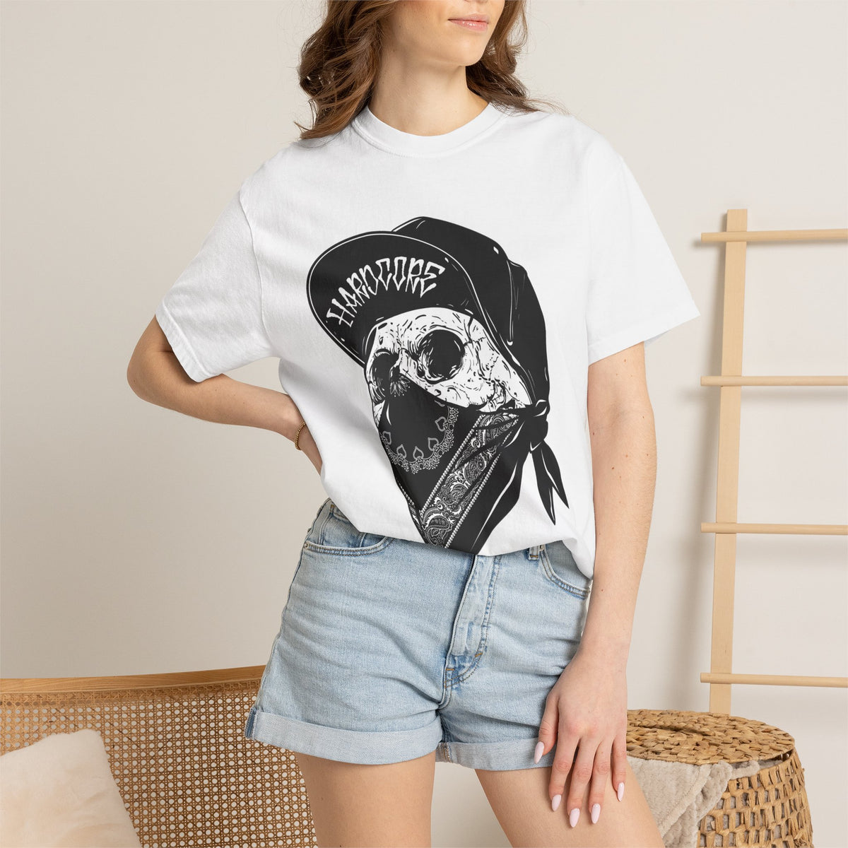 Skull Bandana Tee — Streetwear Graphic T-Shirt