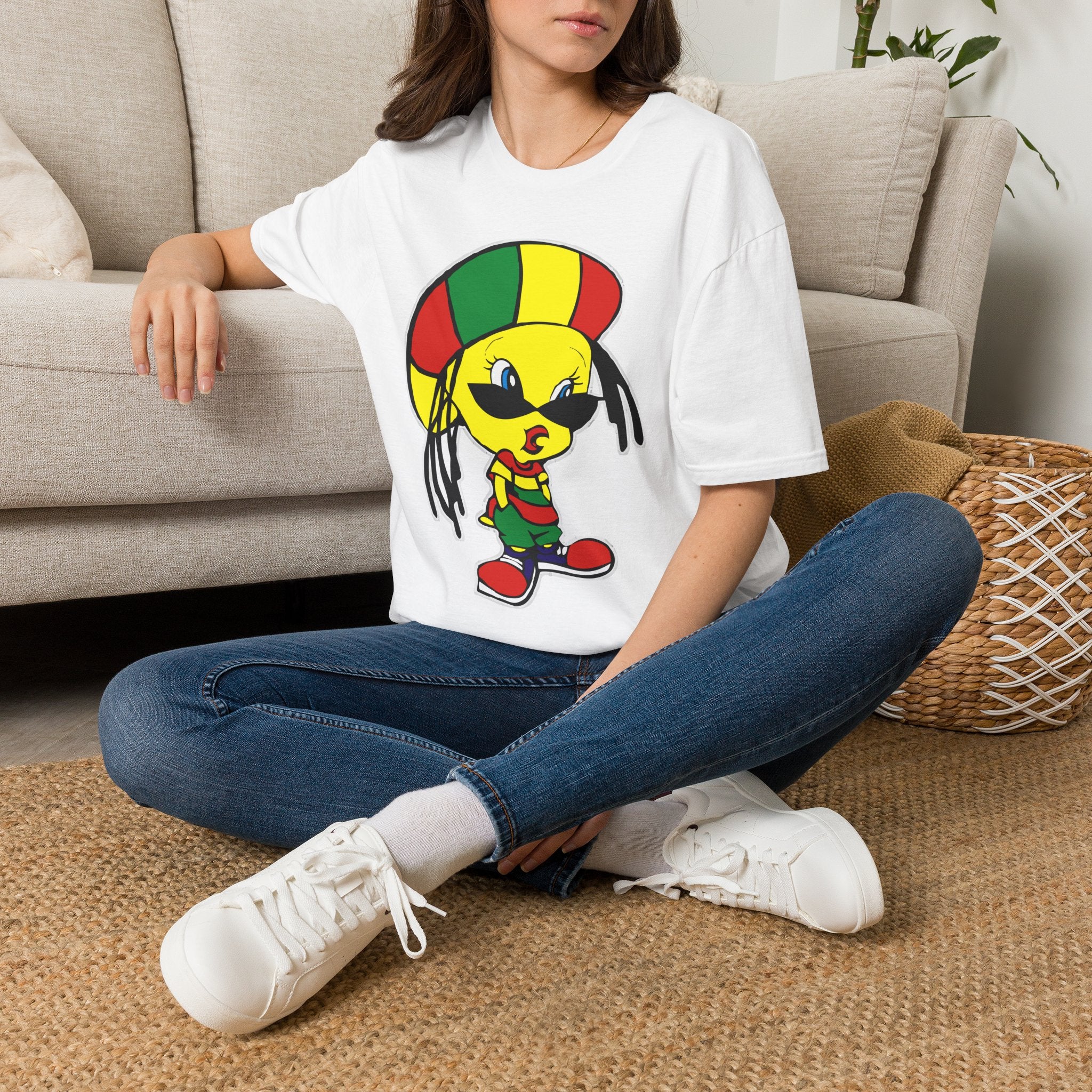 Rasta Tweety T-Shirt — Reggae Cartoon Graphic Tee