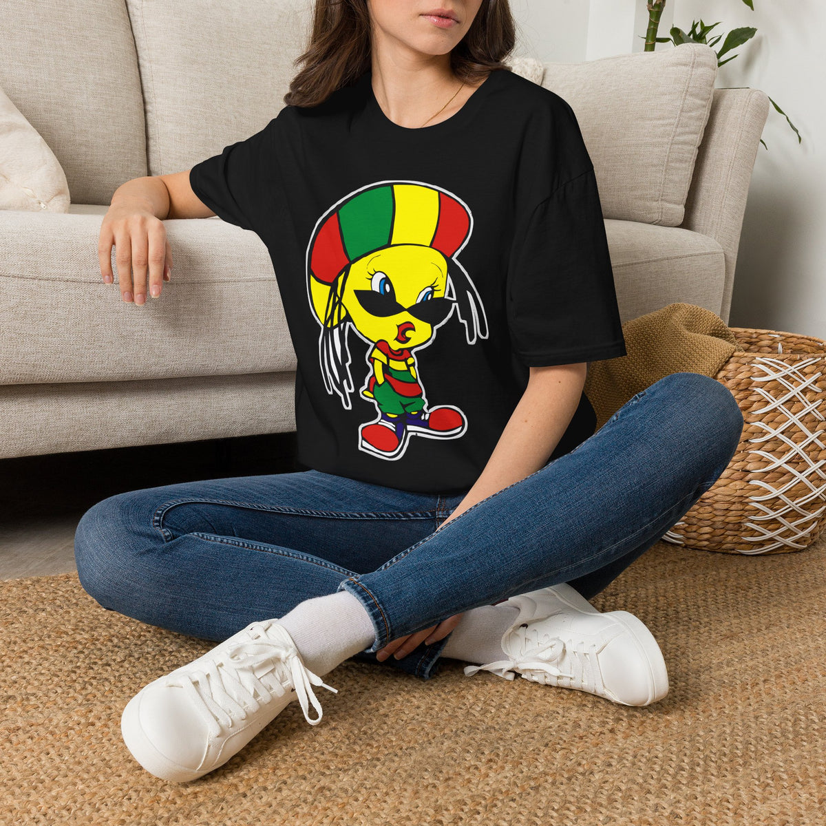 Rasta Tweety T-Shirt — Reggae Cartoon Graphic Tee