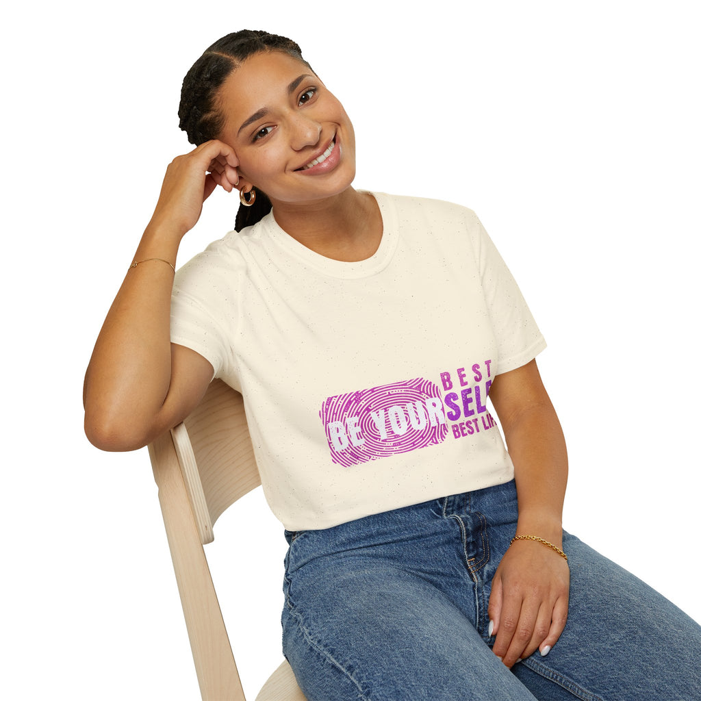 Best Yourself T-Shirt — Inspirational Pink Graphic Tee