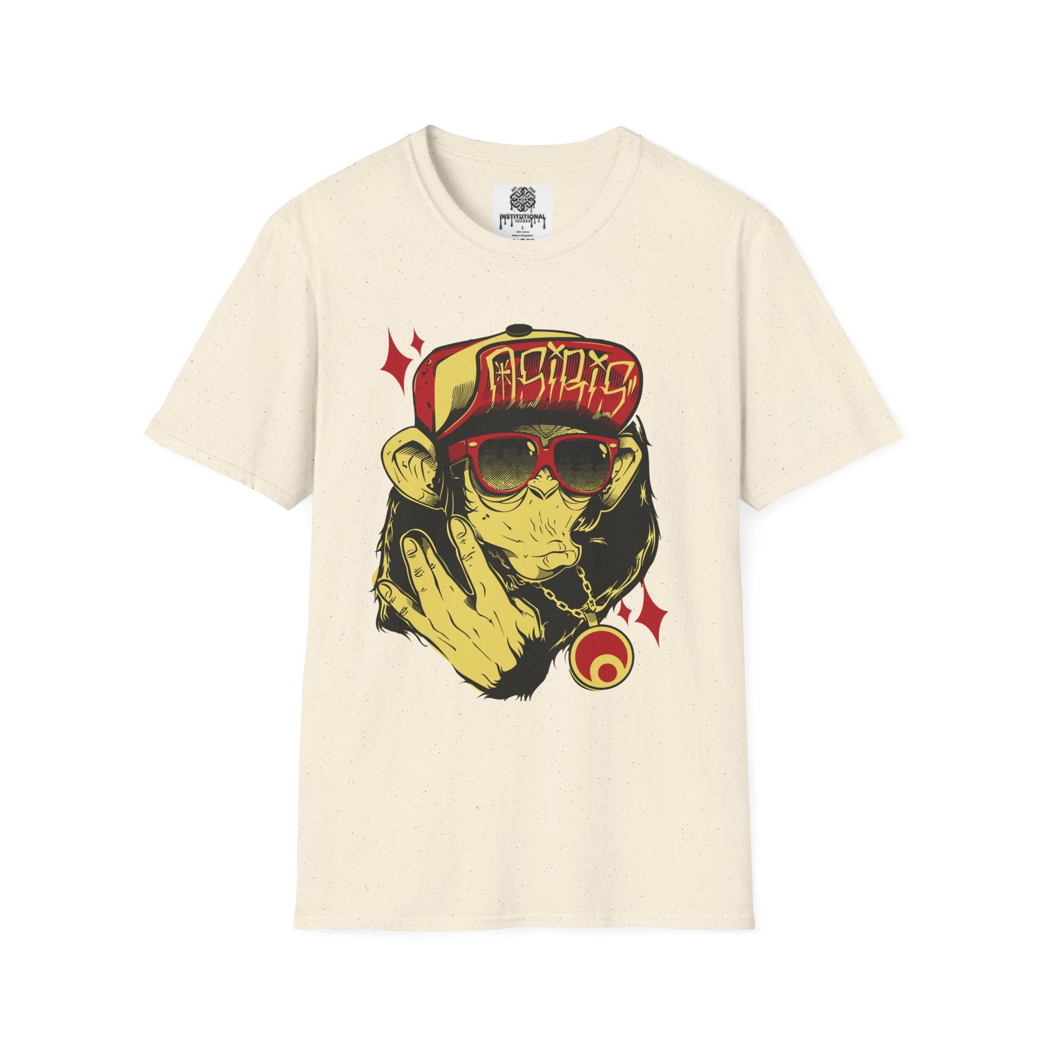 Monkey Streetwear T-Shirt — Retro Graphic Ape with Sunglasses & Cap
