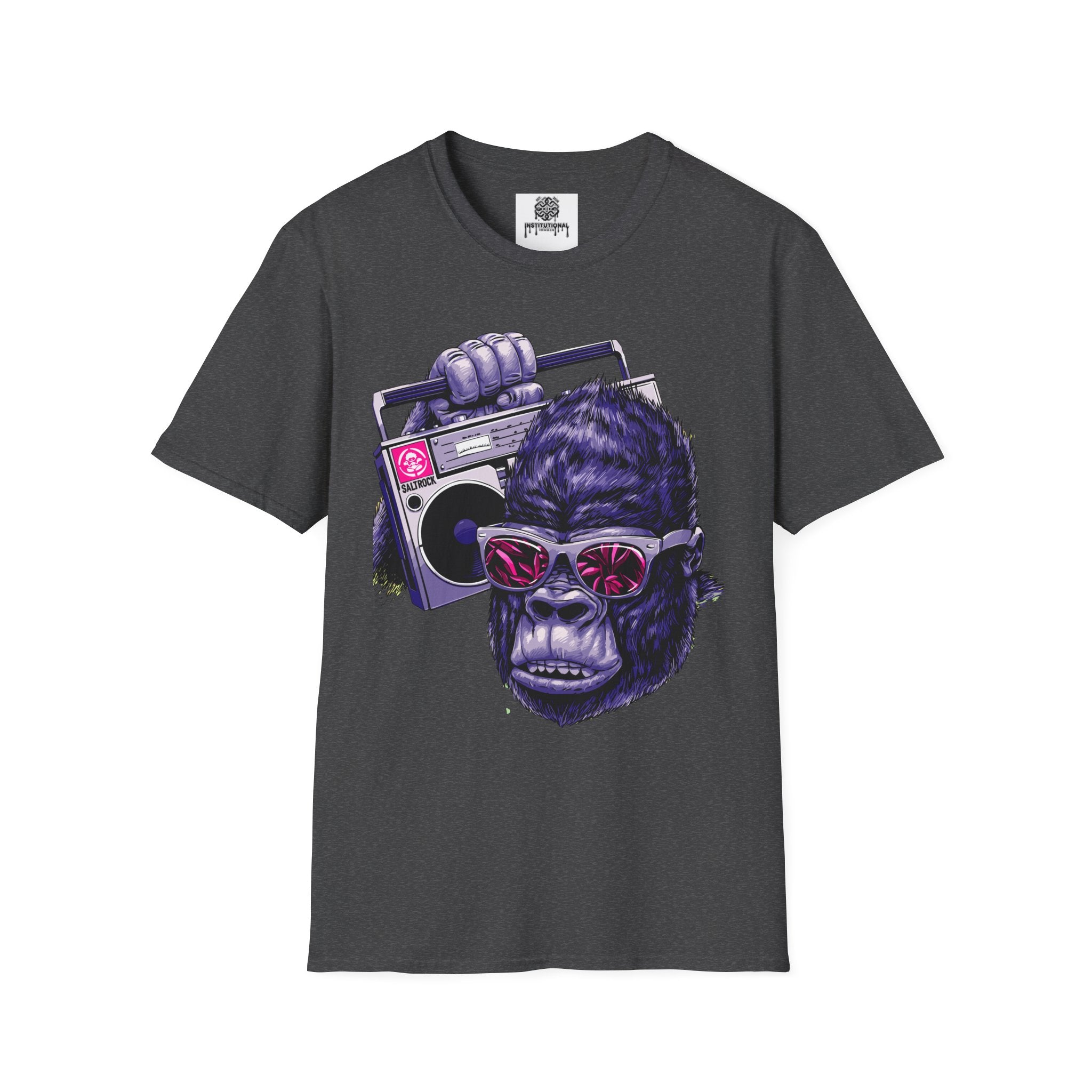 Retro Boombox Gorilla T-Shirt — Vintage Hip Hop Ape Graphic Tee