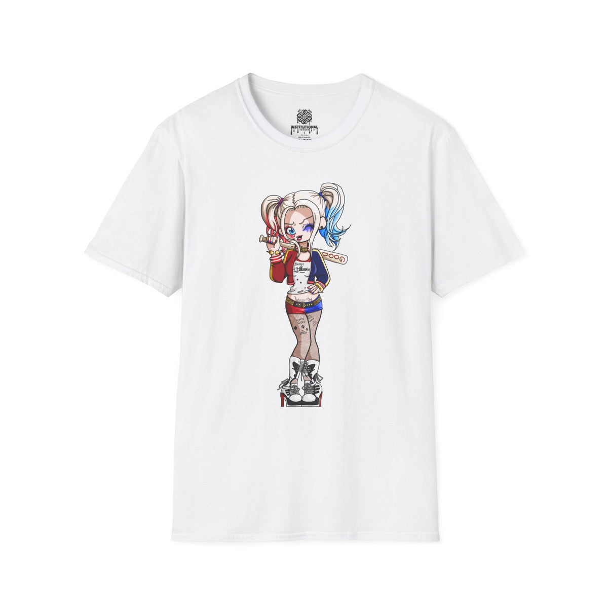 Harley Quinn Chibi Graphic T-Shirt — 'Daddy's Lil Monster' Cute Punk Tee