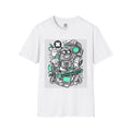 Retro Robot Graphic T-Shirt — Techy Cartoon Tee with 'X' & Circuit Design