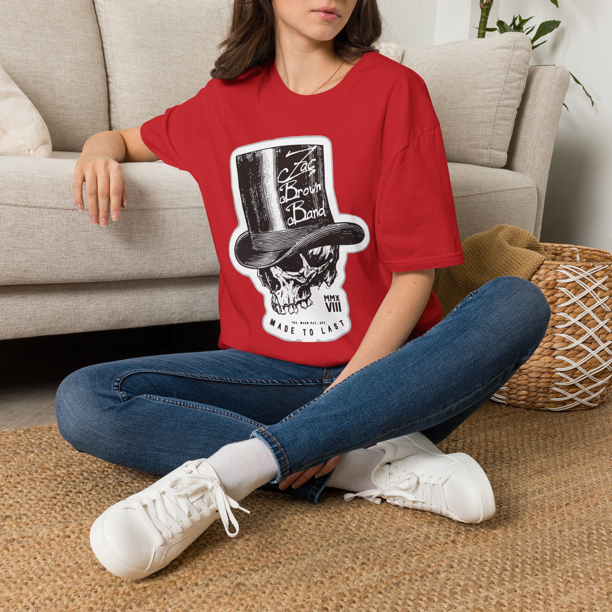 Top Hat Skull Band Tee — Zac Brown Band Graphic T-Shirt
