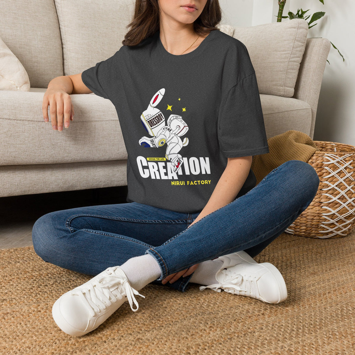 Astronaut Creation T‑Shirt — 'Creation' Space Graphic Tee