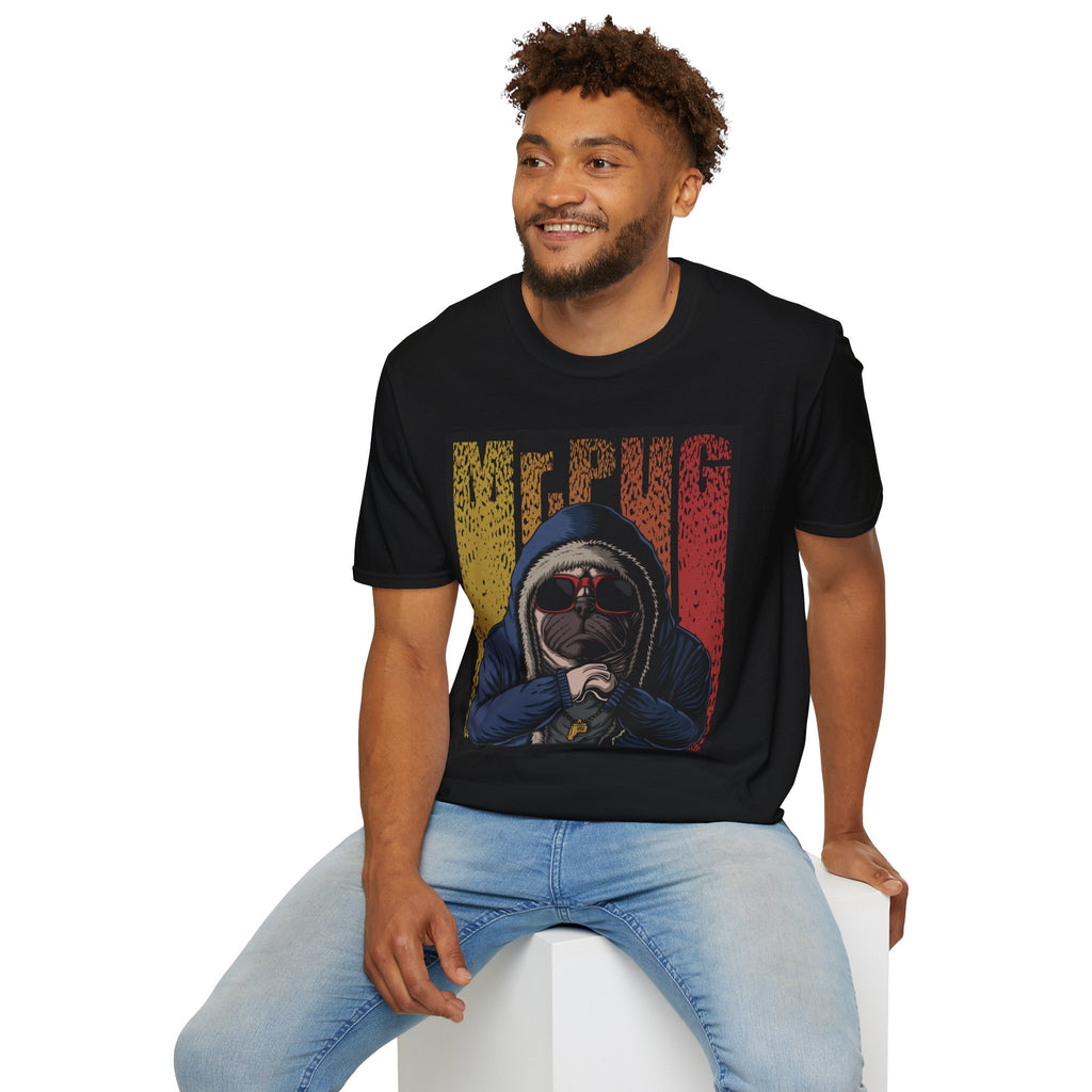 Pug Hoodie Graphic T‑Shirt — Retro Vintage “Me Pug” Dog Lover Tee