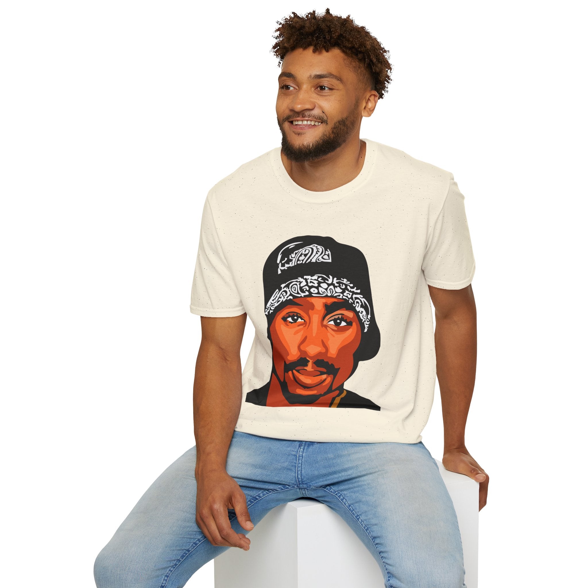 T-Shirt — Iconic  Portrait Tee with Bandana