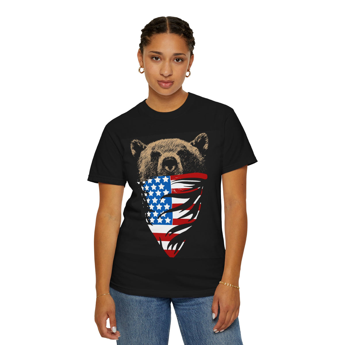 American Flag Bandana Bear T-Shirt