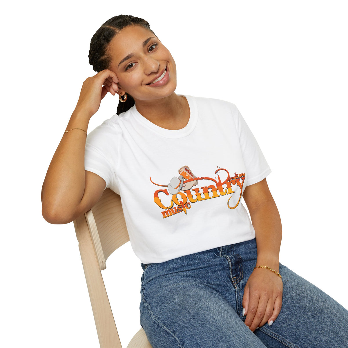 Country Music T‑Shirt — Vintage Cowboy Hat & Guitar Graphic