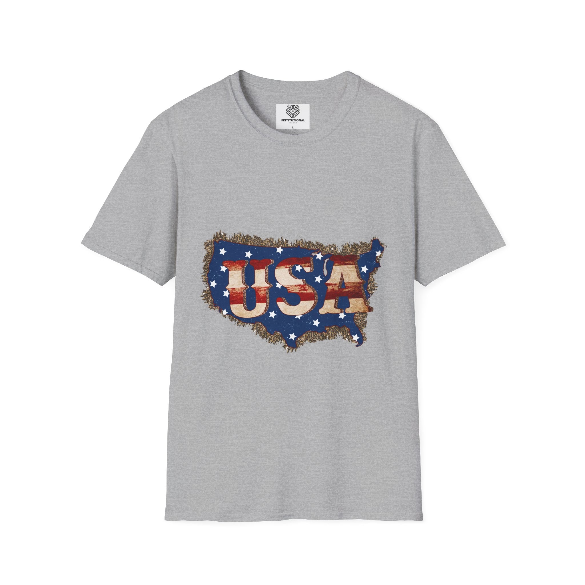 USA Map T-Shirt — Distressed American Flag Graphic Tee