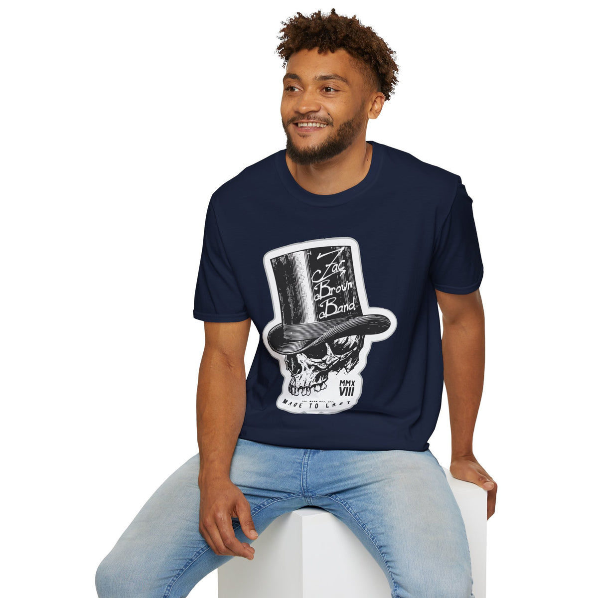 Top Hat Skull Band Tee — Zac Brown Band Graphic T-Shirt