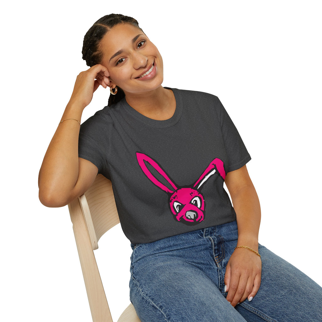 Pink Bunny Graphic T-Shirt — Playful Easter Bunny Tee