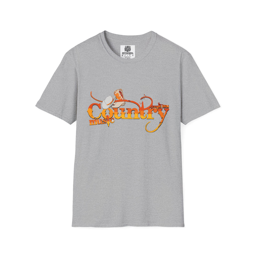 Country Music T‑Shirt — Vintage Cowboy Hat & Guitar Graphic