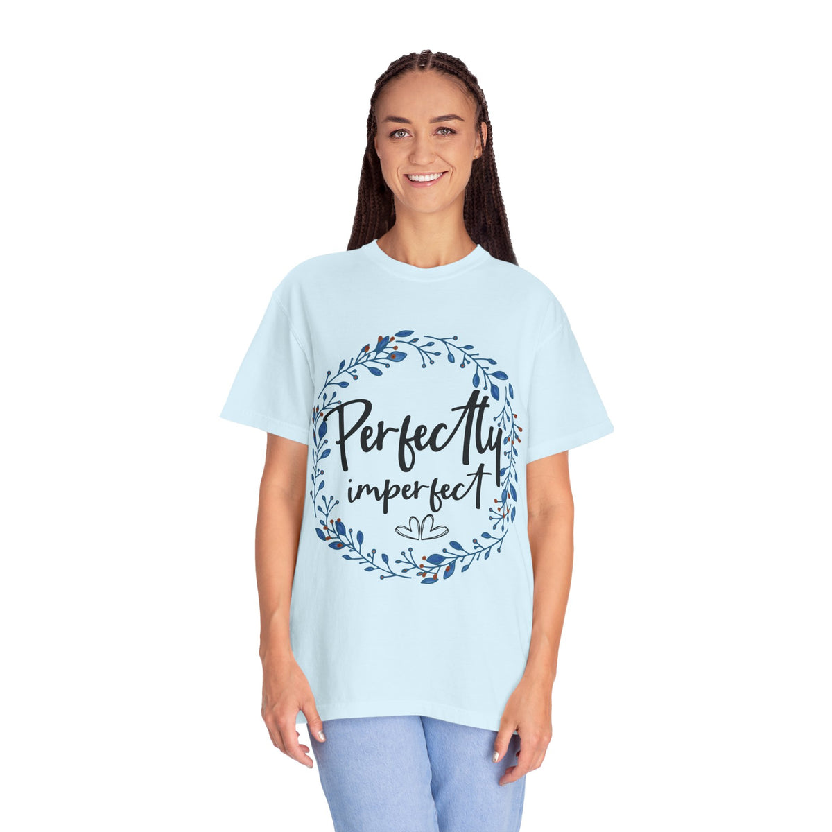 Perfectly Imperfect Floral T-Shirt — "Perfectly Imperfect" Inspirational Tee