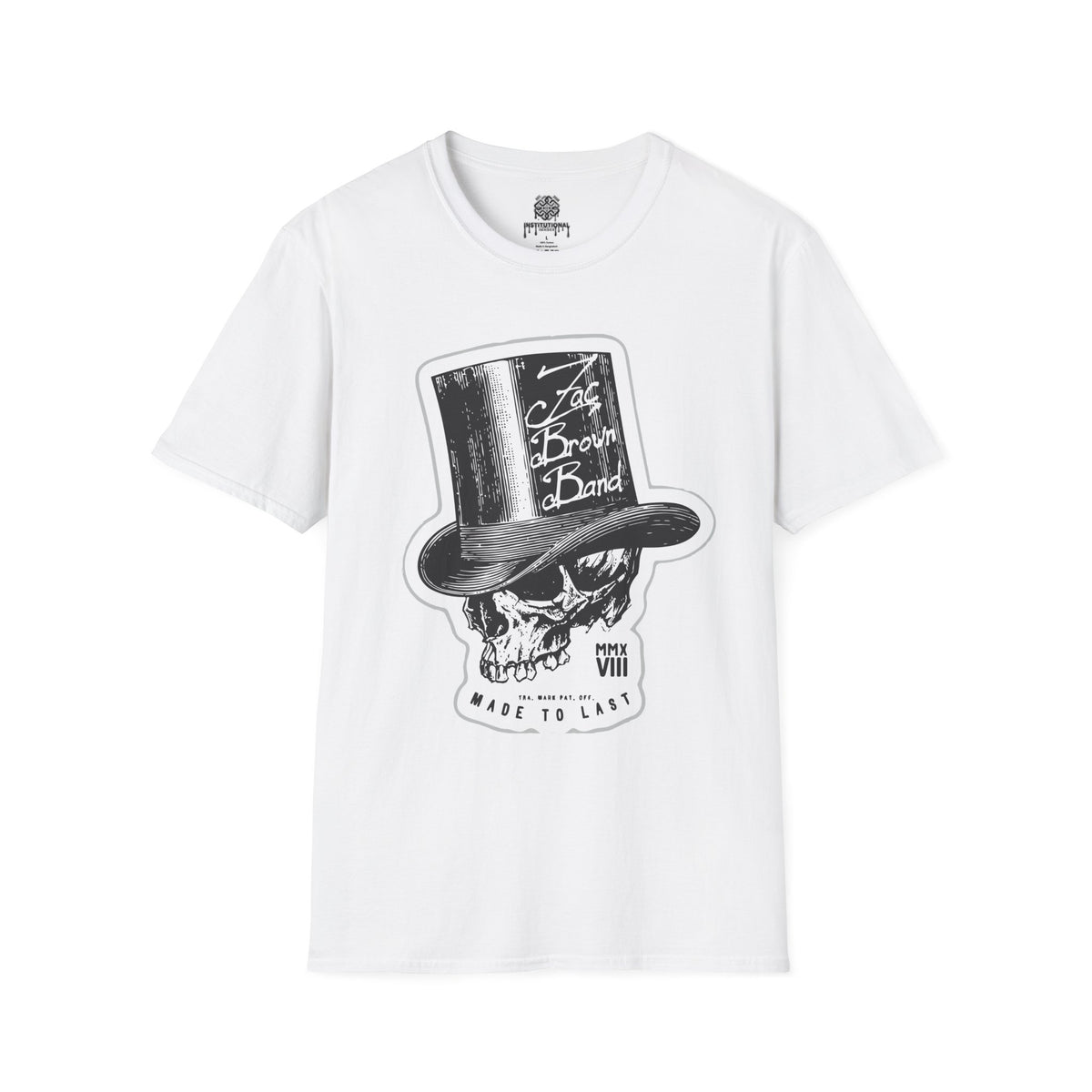 Top Hat Skull Band Tee — Zac Brown Band Graphic T-Shirt