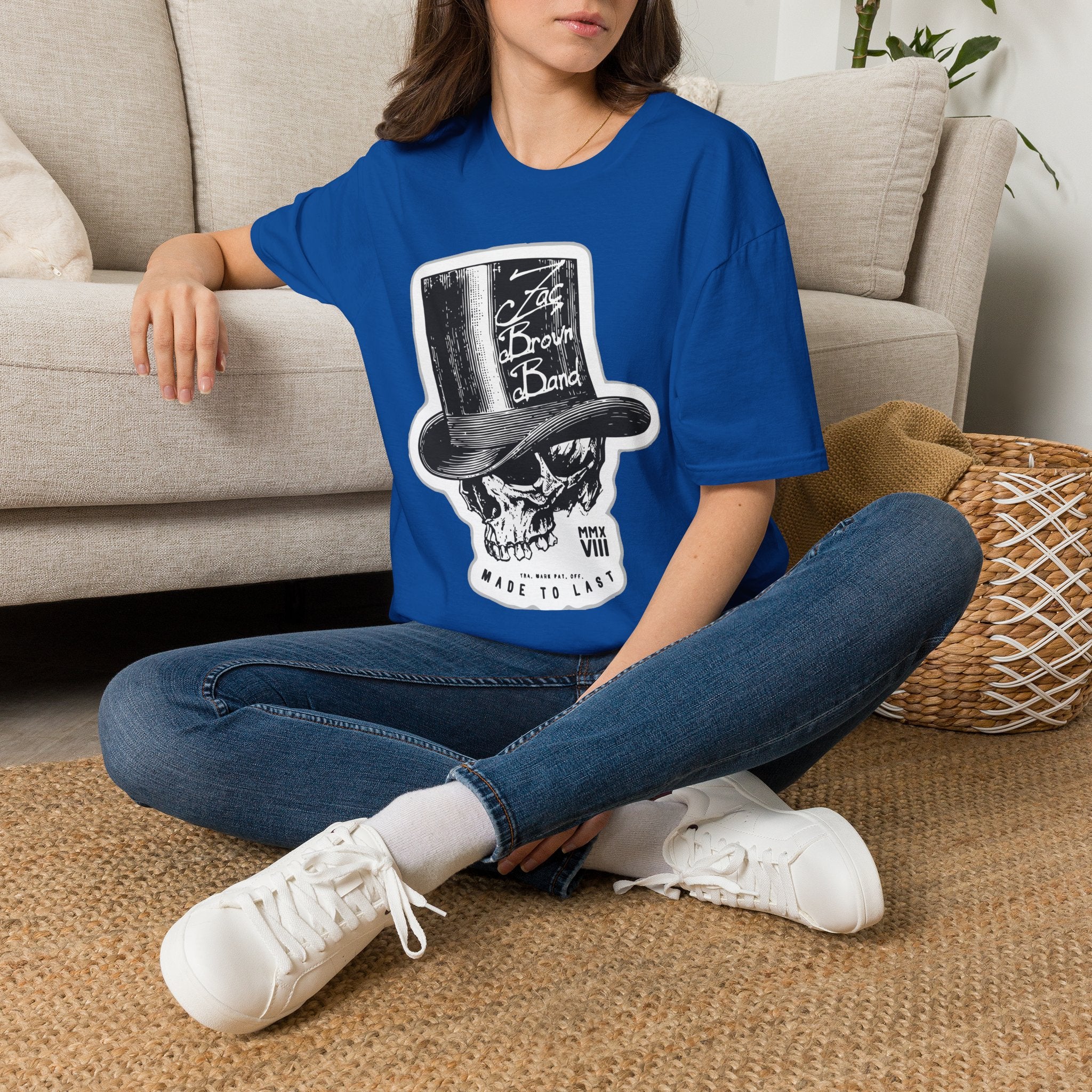 Top Hat Skull Band Tee — Zac Brown Band Graphic T-Shirt