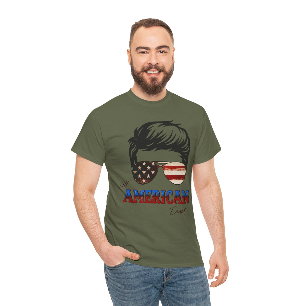 American Sunglasses Graphic Tee — "All American" Patriotic USA T-Shirt