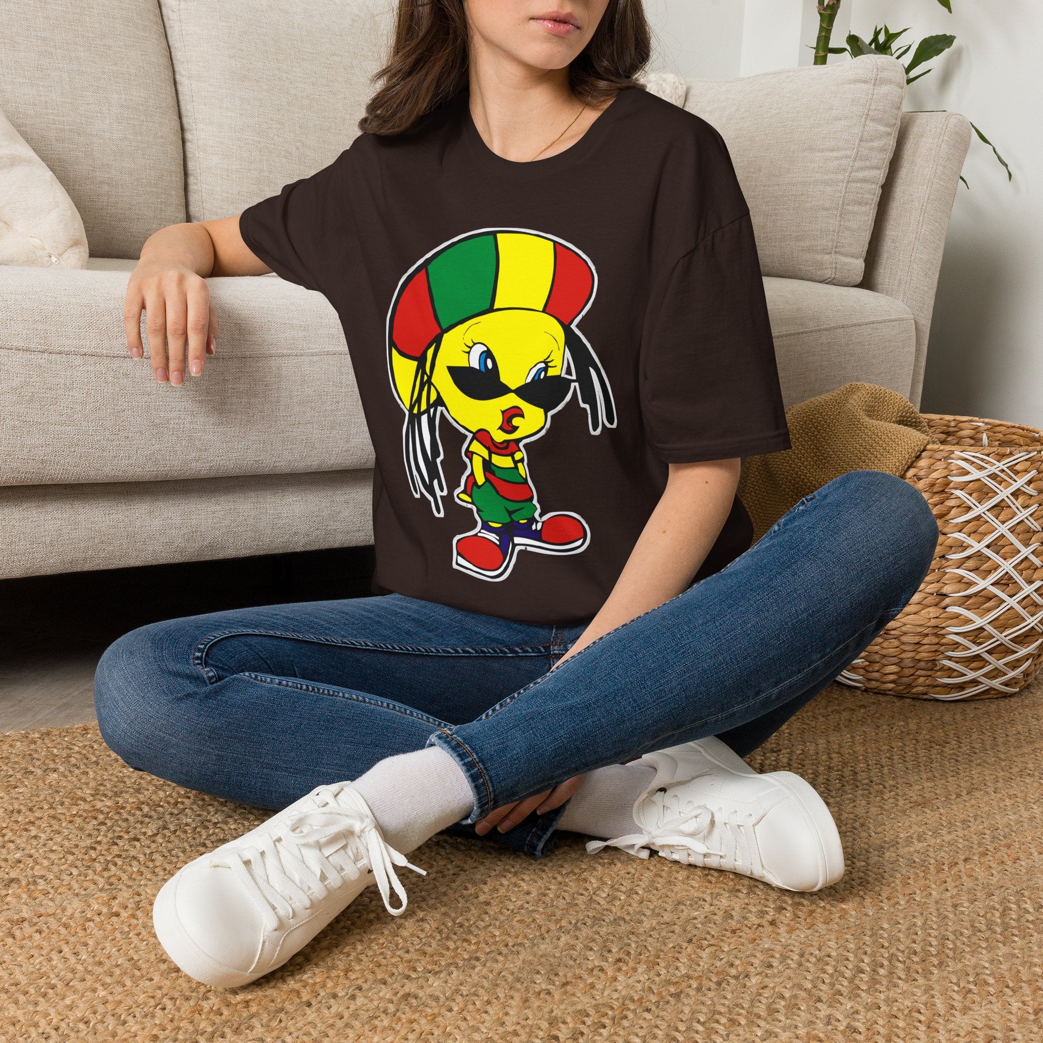 Rasta Tweety T-Shirt — Reggae Cartoon Graphic Tee