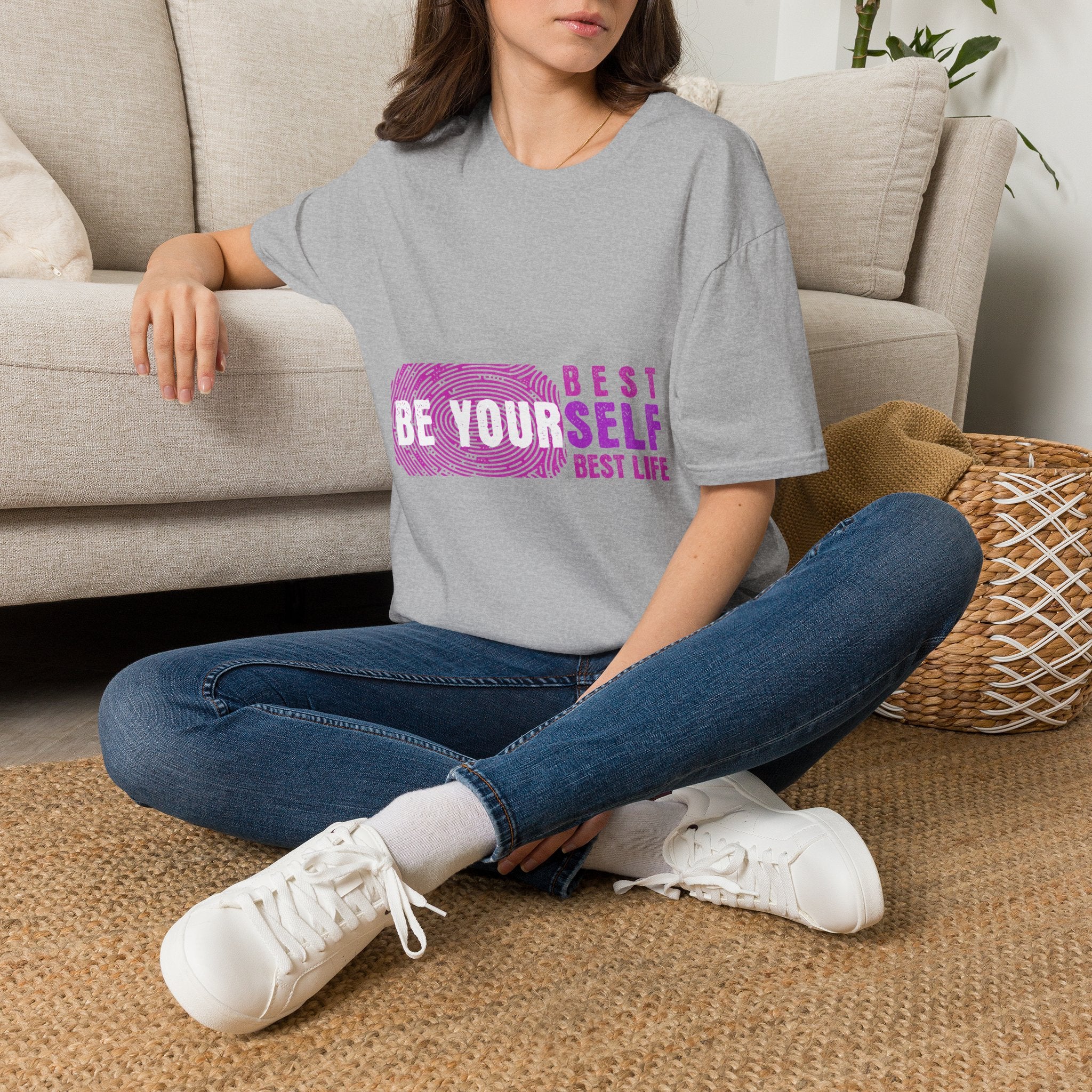 Best Yourself T-Shirt — Inspirational Pink Graphic Tee