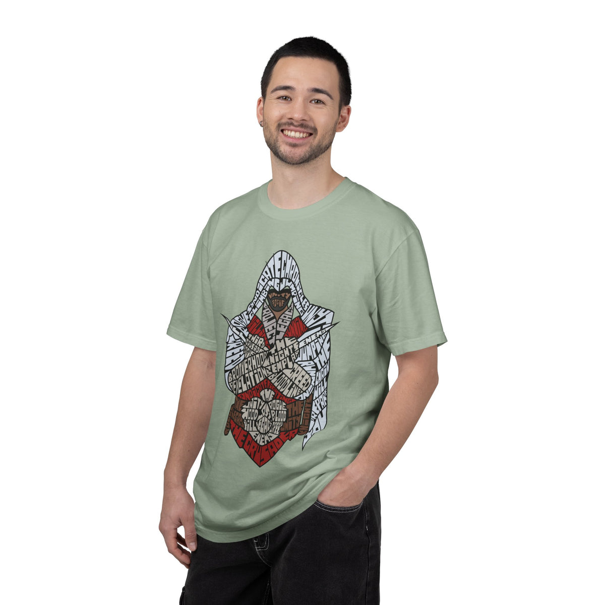 Assassin Hooded Warrior Graphic T-Shirt — Retro Gamer / Video Game Fan Tee