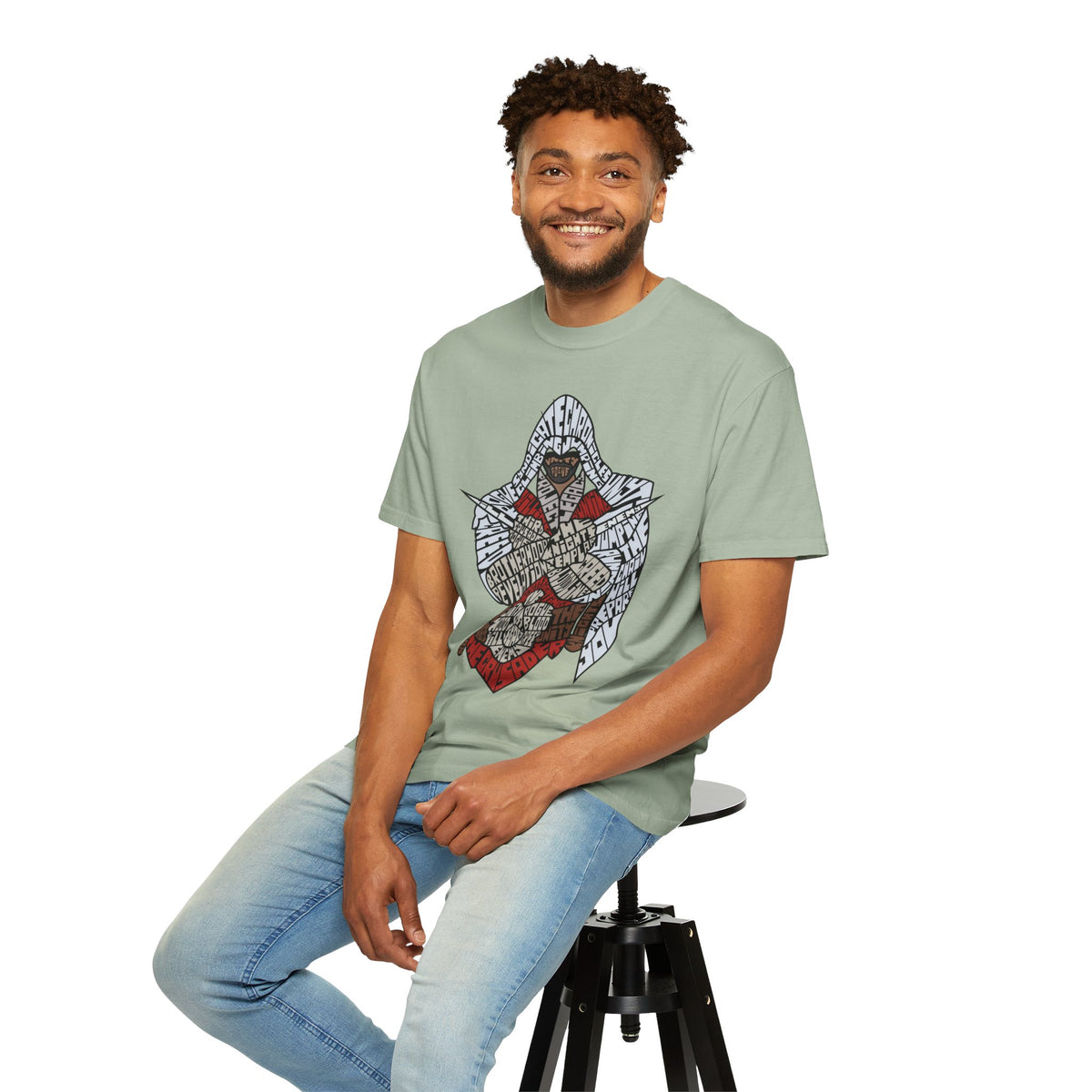 Assassin Hooded Warrior Graphic T-Shirt — Retro Gamer / Video Game Fan Tee
