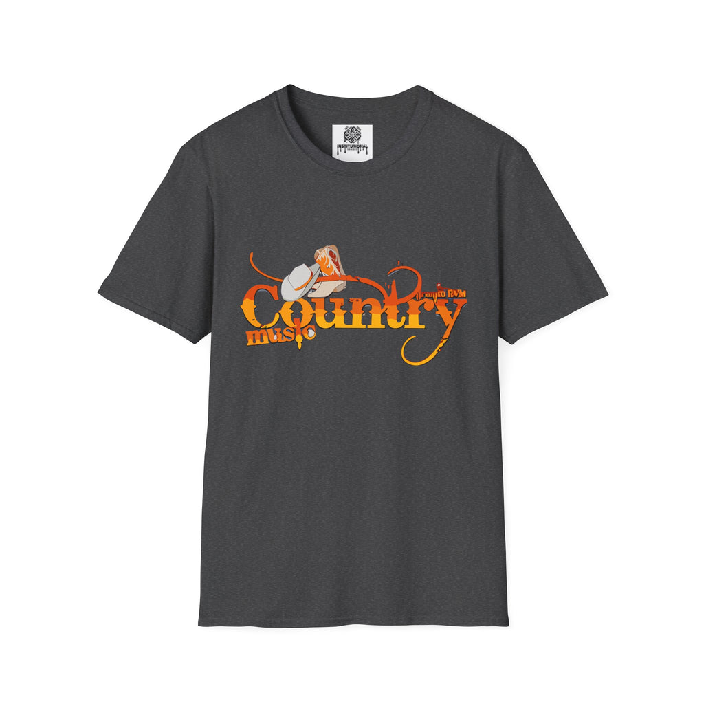 Country Music T‑Shirt — Vintage Cowboy Hat & Guitar Graphic