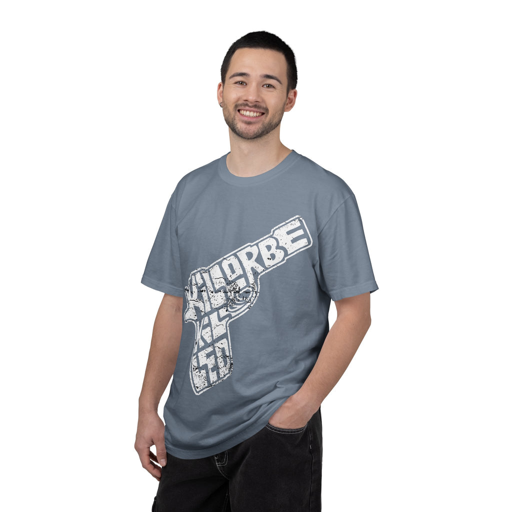 Gun Graphic T-Shirt — Vintage 'Kill or Be Killed' Distressed Design