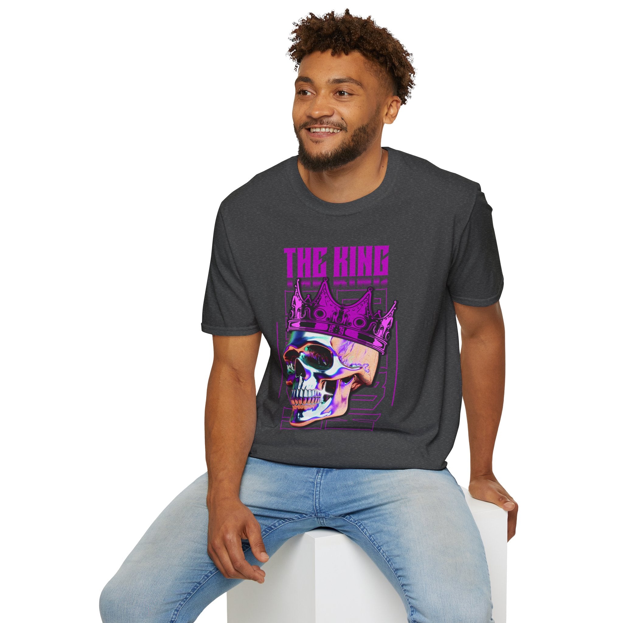 The King Skull Tee — Neon Crown Graphic T‑Shirt