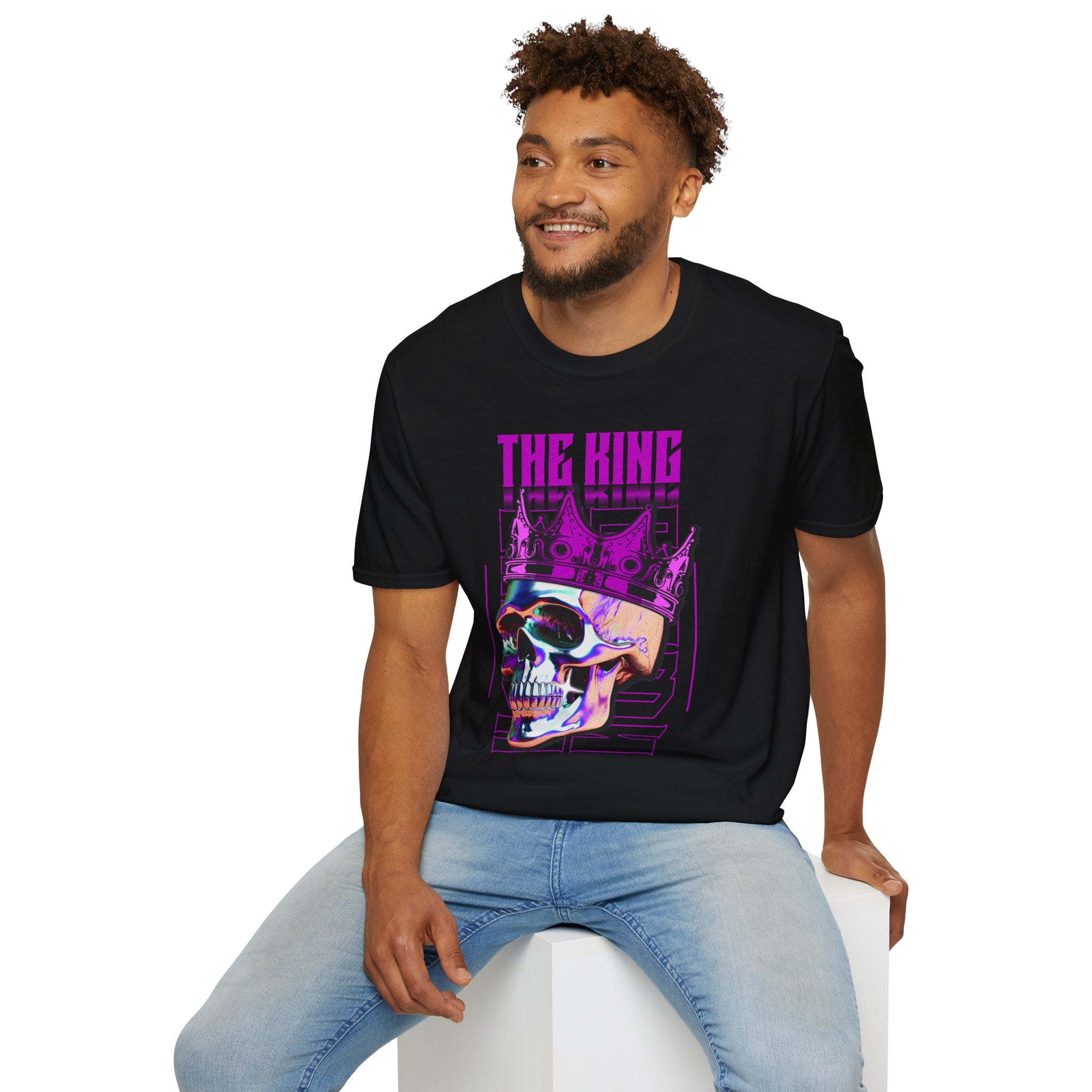 The King Skull Tee — Neon Crown Graphic T‑Shirt