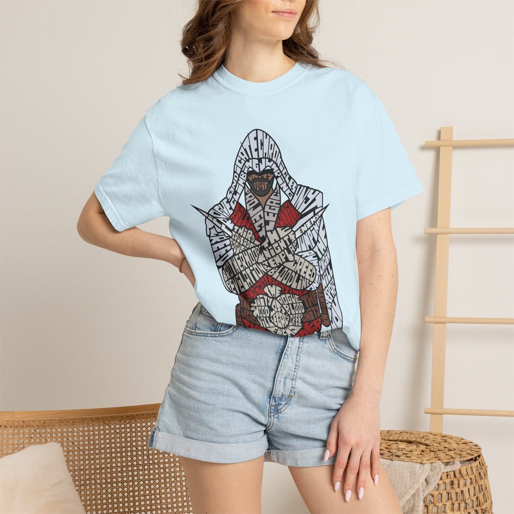 Assassin Hooded Warrior Graphic T-Shirt — Retro Gamer / Video Game Fan Tee