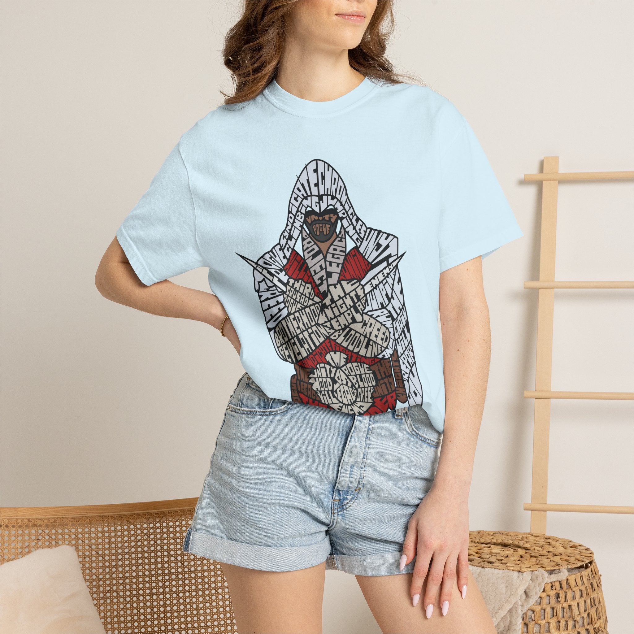 Assassin Hooded Warrior Graphic T-Shirt — Retro Gamer / Video Game Fan Tee