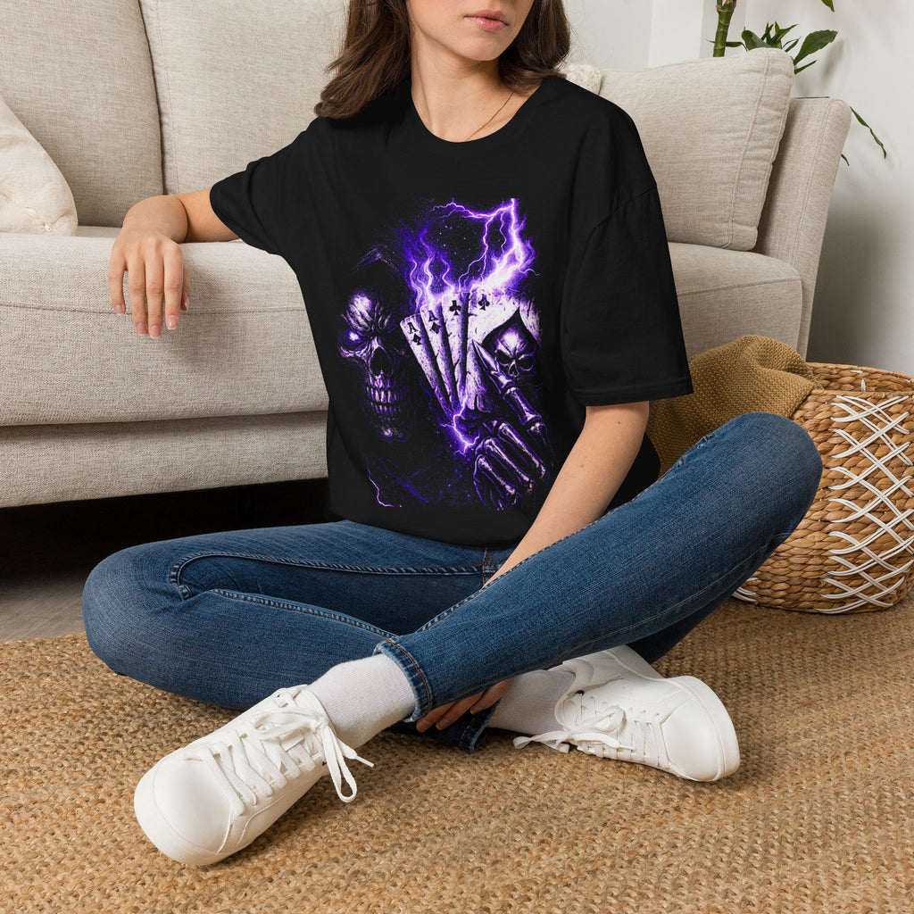 Floral Glow T-Shirt — Lavender Ghost Flower Graphic Tee