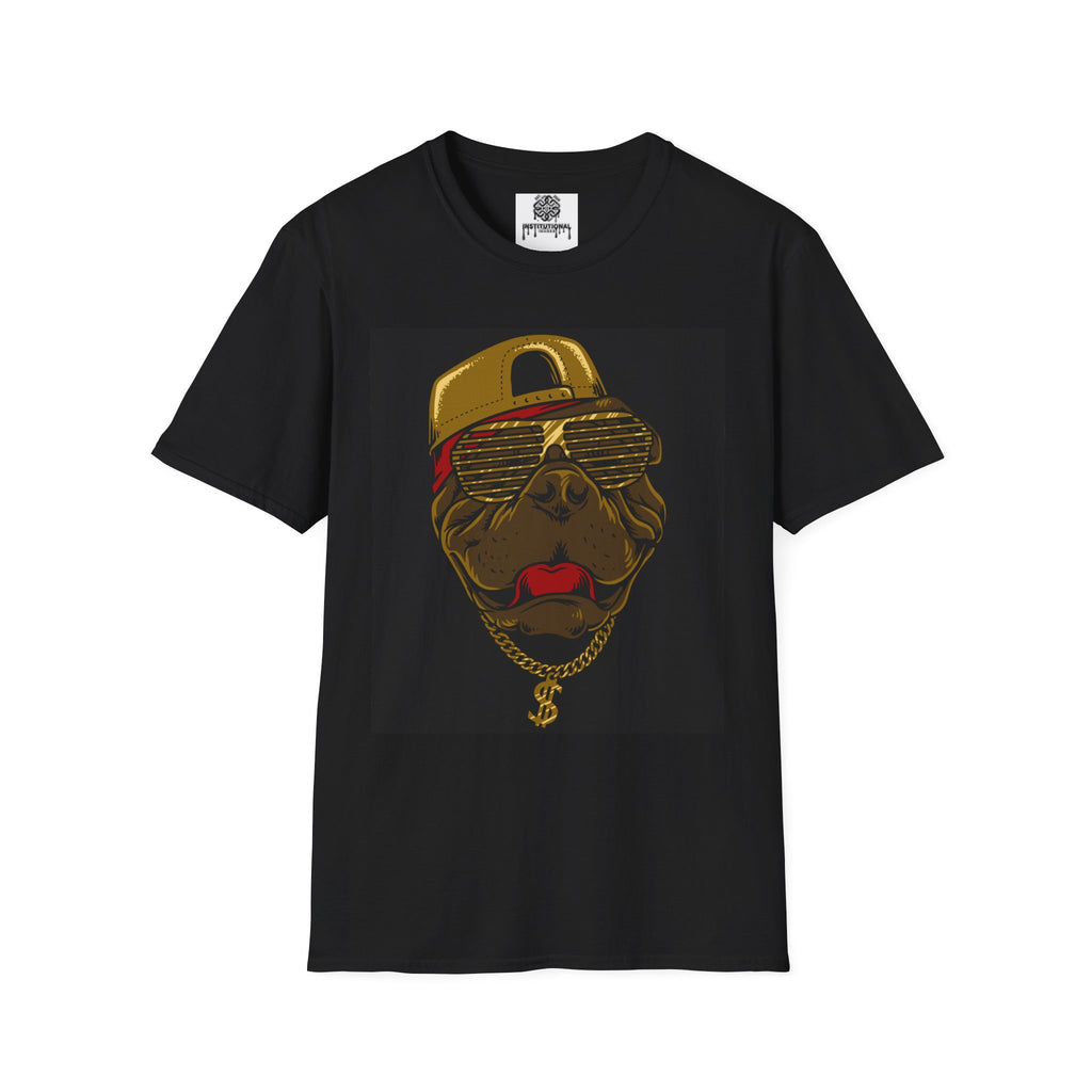 Bulldog Bling T-Shirt — Retro Hip-Hop Dog Graphic Tee