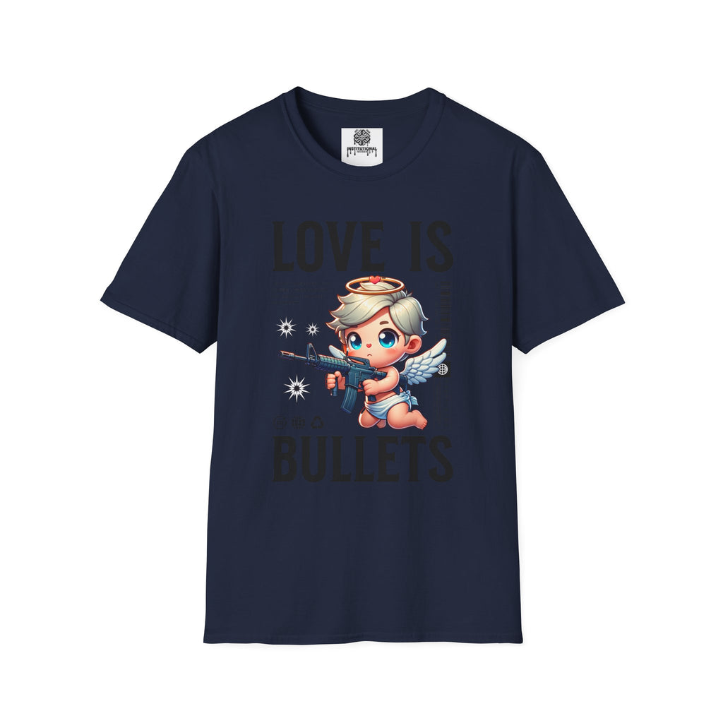 Love Is Bullets T-Shirt — Cute Angel Shooter Graphic Tee